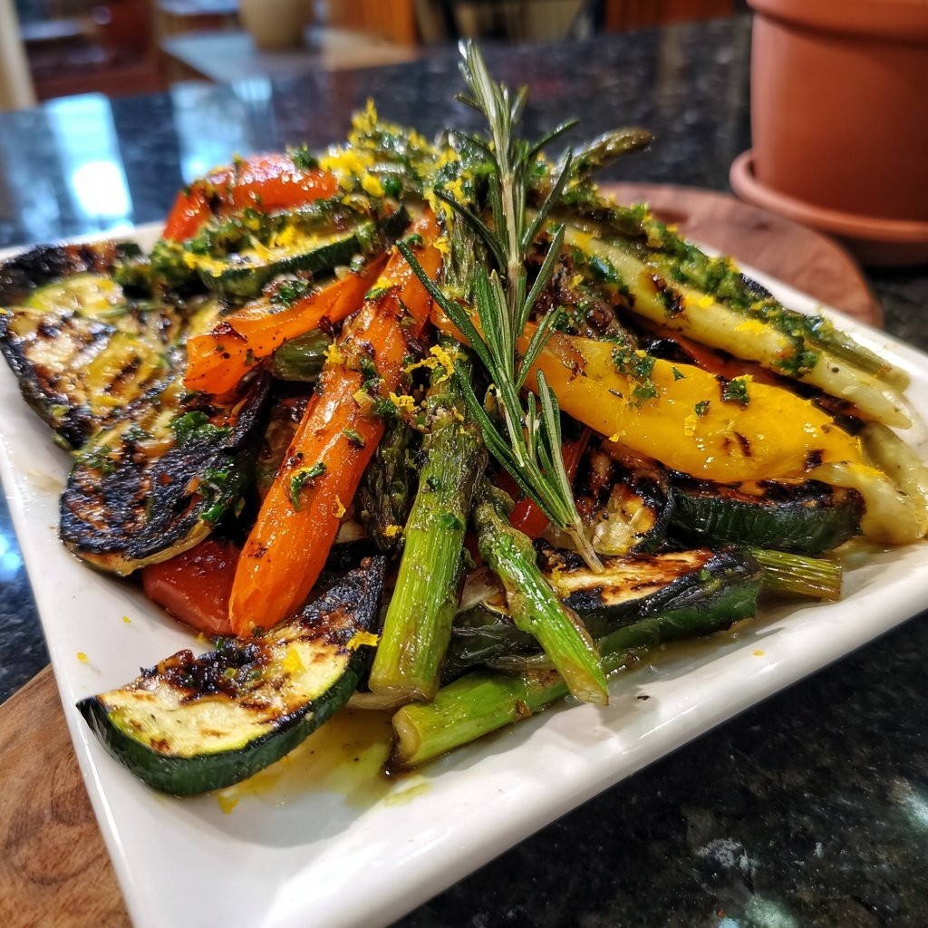 Healthy Lemon Herb Grilled Veggies