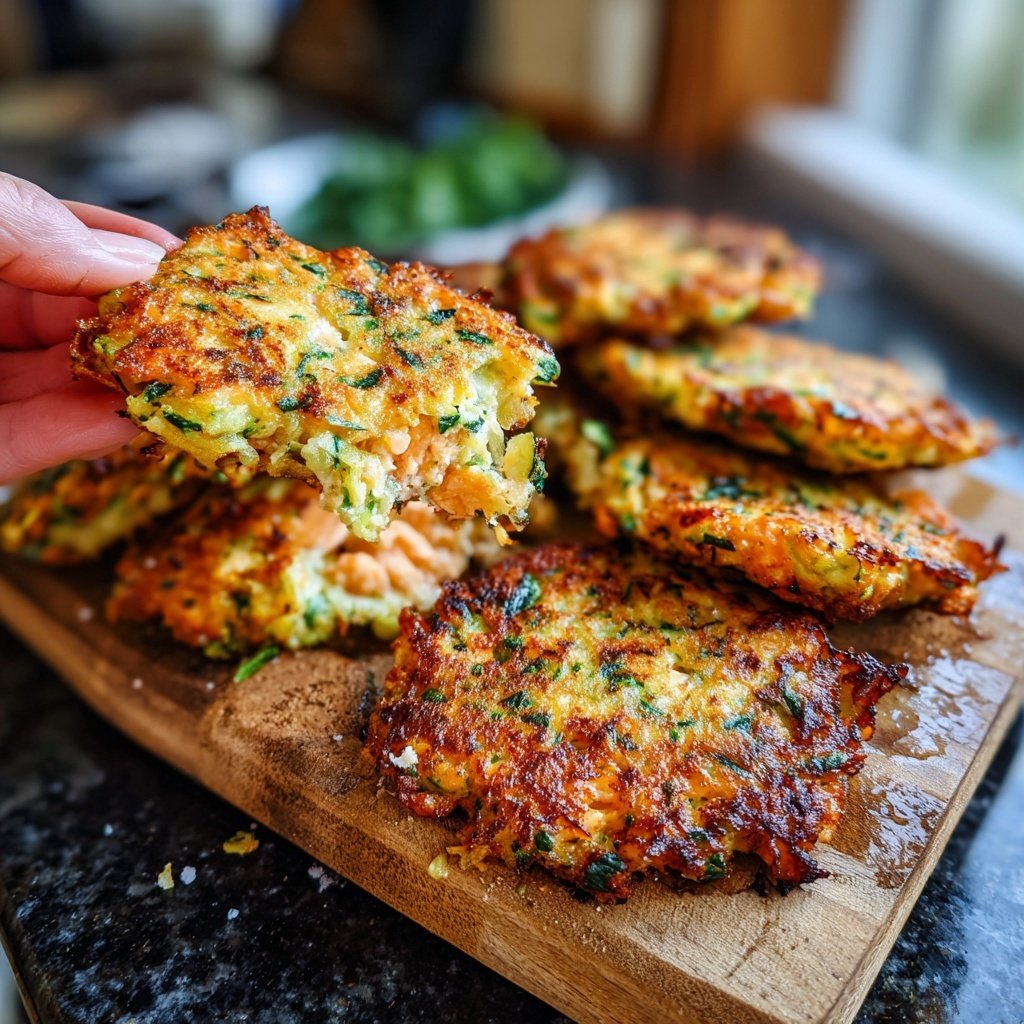 Salmon and Zucchini Fritters
