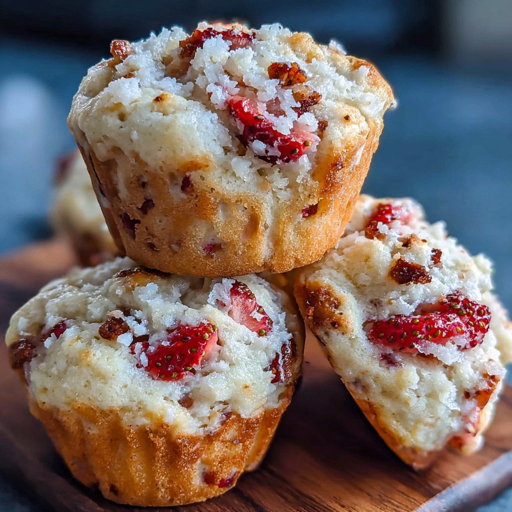 Chewy Strawberry Snack Muffins