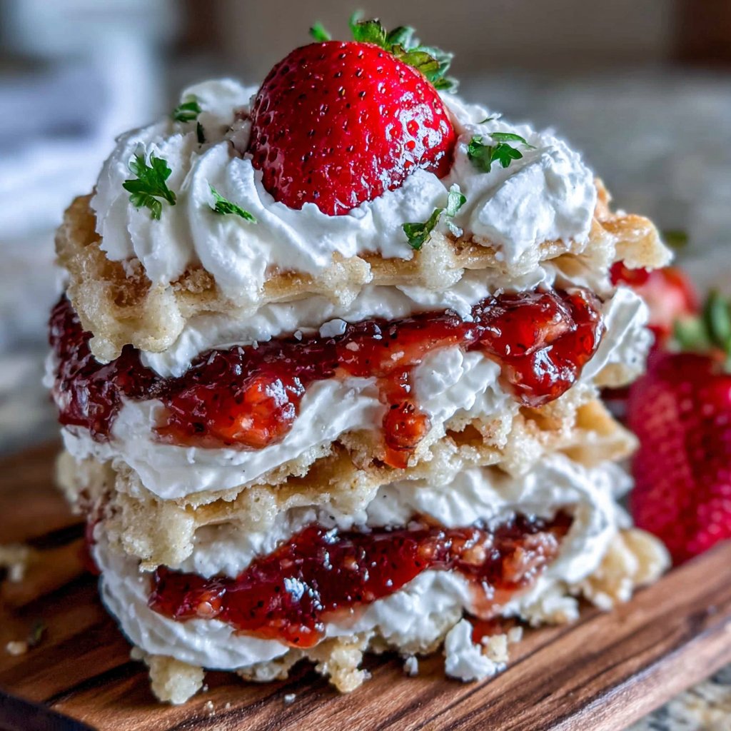 Waffle Strawberry Shortcake Treats