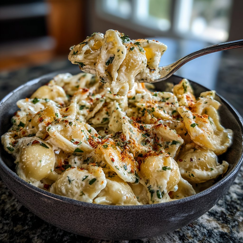 Garlic Butter Cottage Cheese Pasta