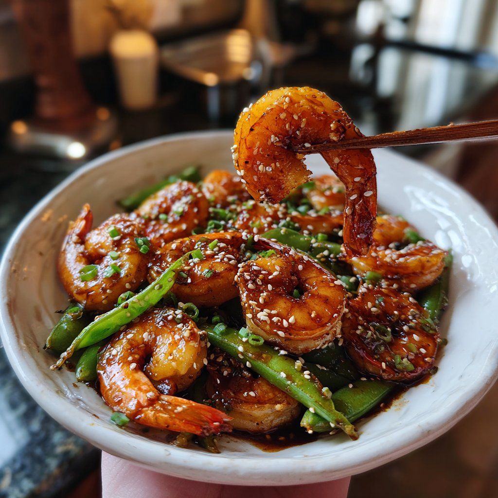 Teriyaki Shrimp and Snap Peas