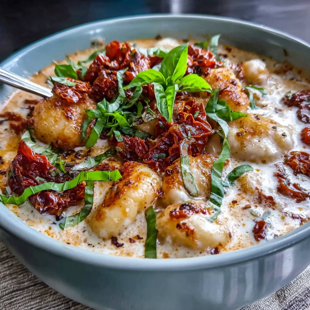 Dairy Free Sun Dried Tomato Gnocchi Soup