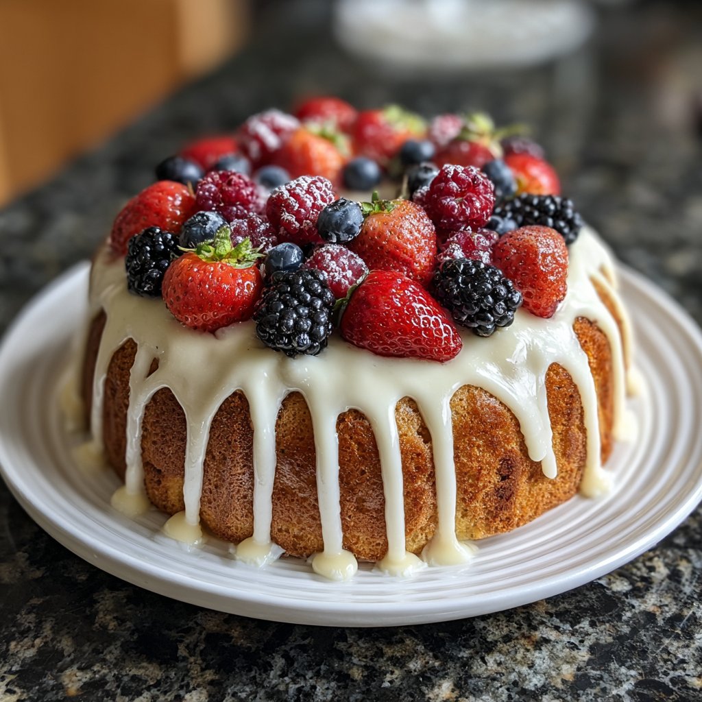 Jellycat Birthday Cake with Fresh Berries