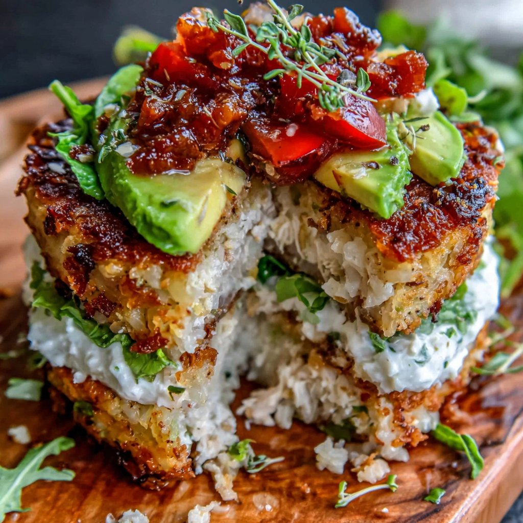 Turkey Rice Cake Stack